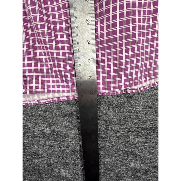 Lane Bryant Shirt Women 20 Plus Pink Plaid Button Up Collared Short Sleeve - Picture 6 of 7